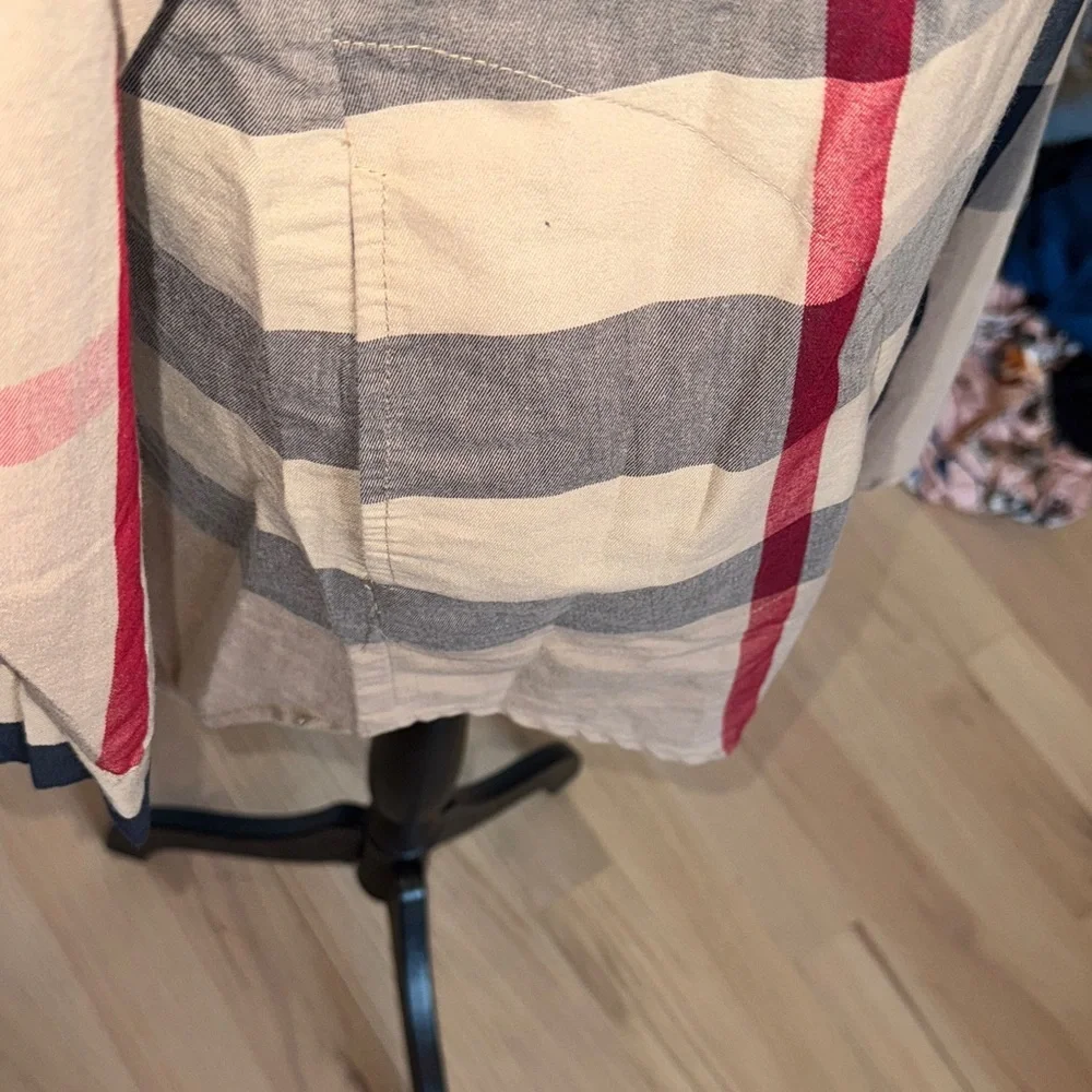 Plaid Button-Up Shirt Dress - Picture 4 of 16